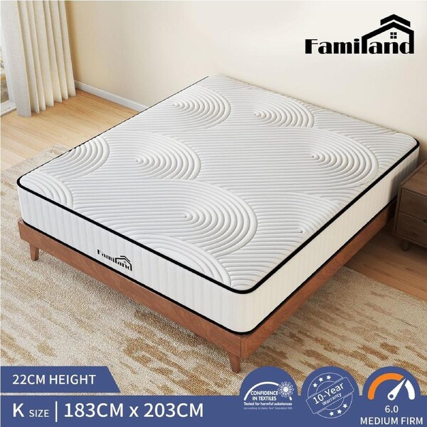 Familand Mattress 22cm in White King