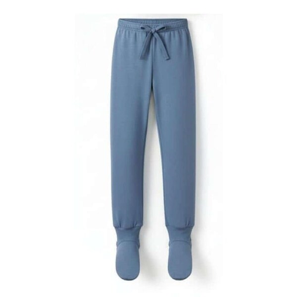 Bamboo Bubby by Nella Vosk — Bamboo Footed Pants for Teens & Adults - Eczema Pants Midnight Blue / M