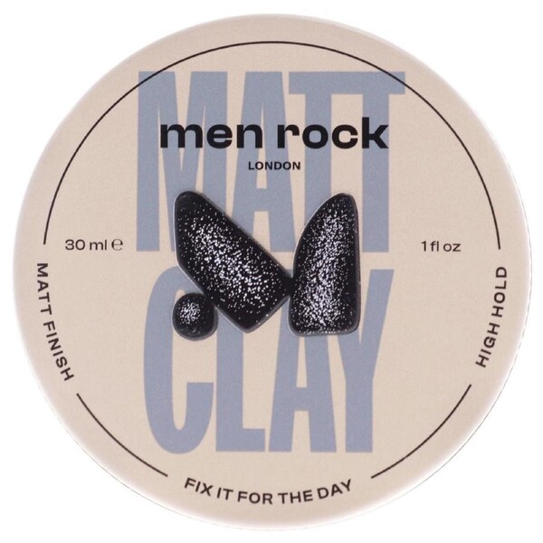 Men Rock Matt Clay - High Hold-Matt Finish by Men Rock for Men - 3 oz Clay 3 oz
