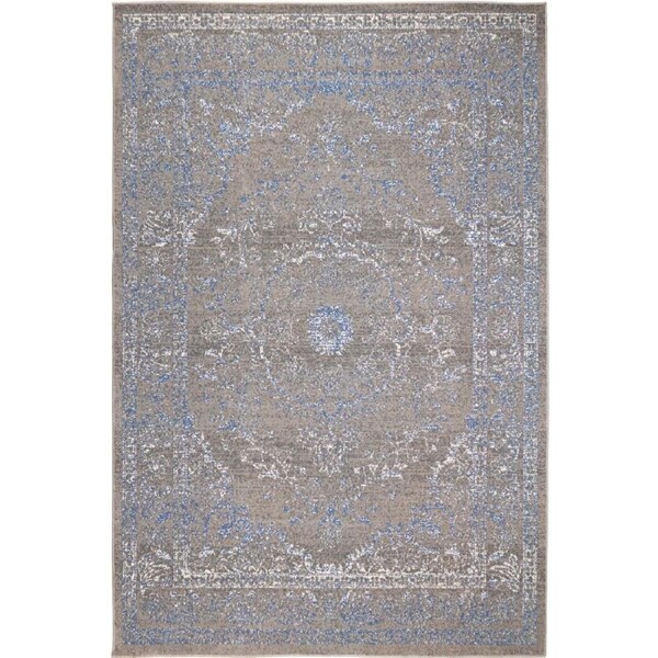 Cyrus Rugs Vintage Traditional Floral Rug 106 Blue 270x200cm 270x200cm