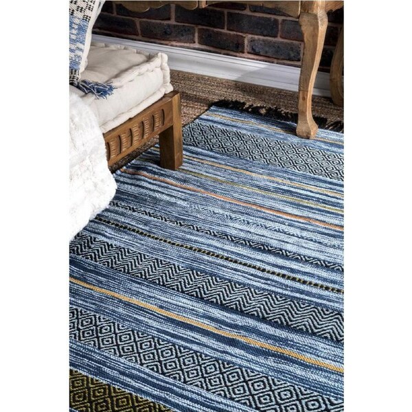 Cyrus Rugs Tribal Chenille Rug - 102 Blue 230x160cm 230x160cm