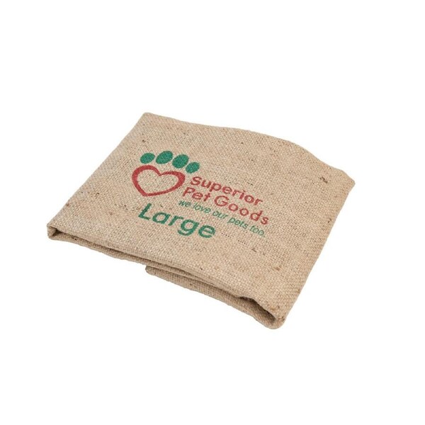 Superior Pet Goods Fitted Hessian Dog Bed Cover Large