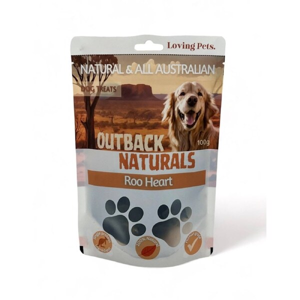 Loving Pets Roo Heart Dog Treats 100gm 100g