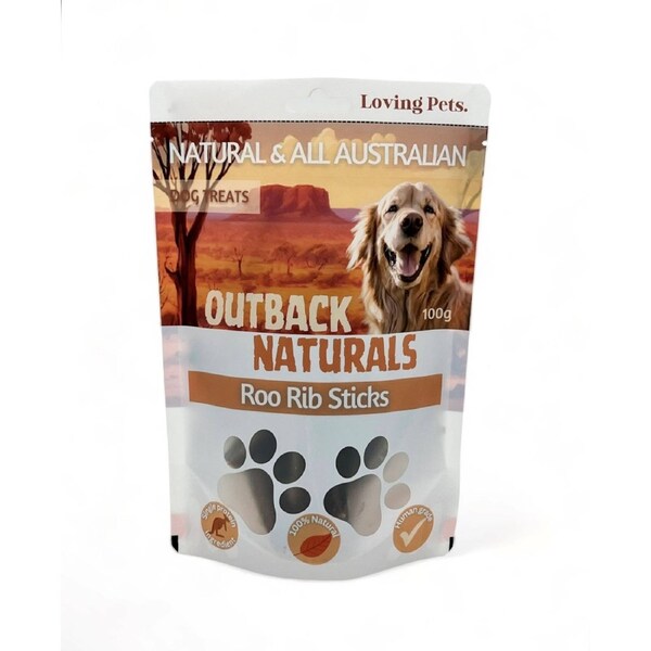 Loving Pets Roo Rib Sticks Dog Treats 100gm 100g