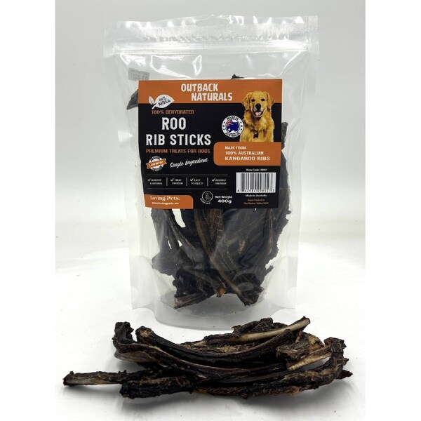 Loving Pets Roo Rib Sticks Dog Treats 100gm 400g