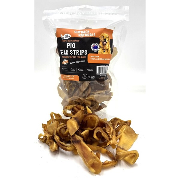 Loving Pets Pig Ear Strips Dog Treats 100gm 400g