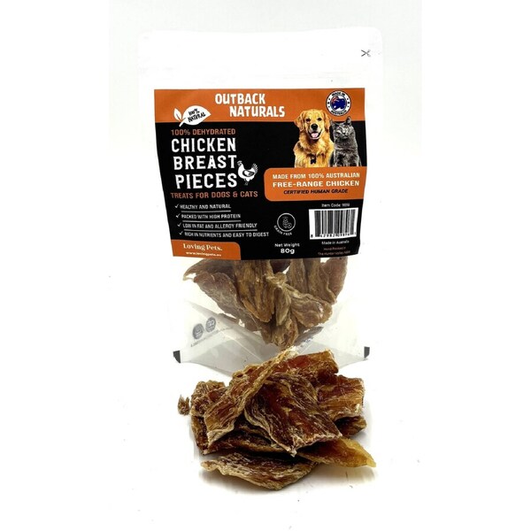 Loving Pets Chicken Breast Pieces Dogs & Cats 80g