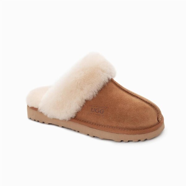 Ugg Slippers Premium Australia Sheepskin Unisex Scuffette Suede Ozwear Ugg EU37 / AU4M/6L / 239mm / CHOCOLATE
