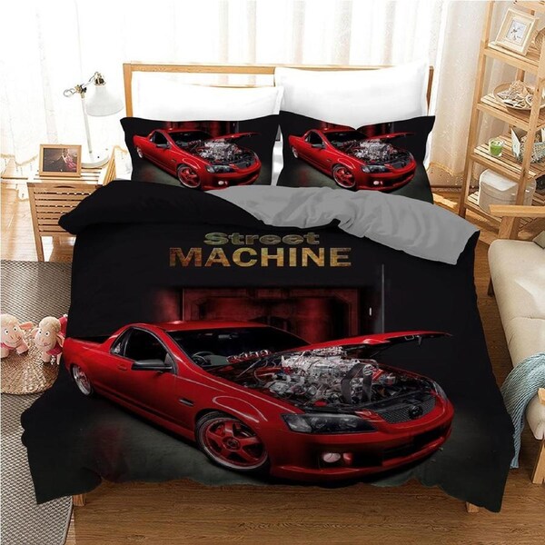Holden UTE Car Quilt Doona Duvet Cover Pillow Case Set King, 2 Pillow Cases