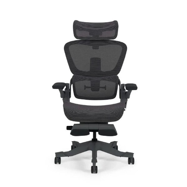 Shappa Smile Foldable Ergonomic Office Chair (Black) Black