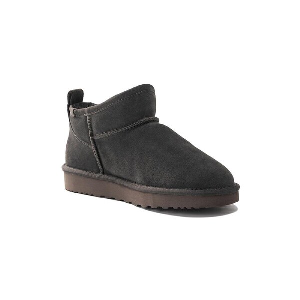AUS WOOLI UGG Airlie Sheepskin Ultra Mini Boots In Grey AU WOMEN 10/AU MEN 8