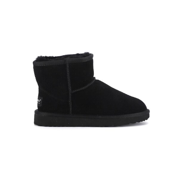 AUS WOOLI UGG Bondi Sheepskin Short Ankle Boots In Black AU WOMEN 7/AU MEN 5