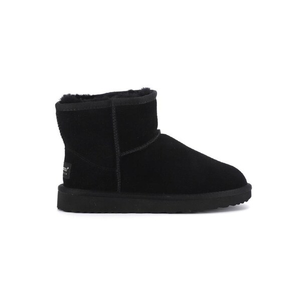 AUS WOOLI UGG Bondi Sheepskin Short Ankle Boots In Black AU WOMEN 11/AU MEN 9