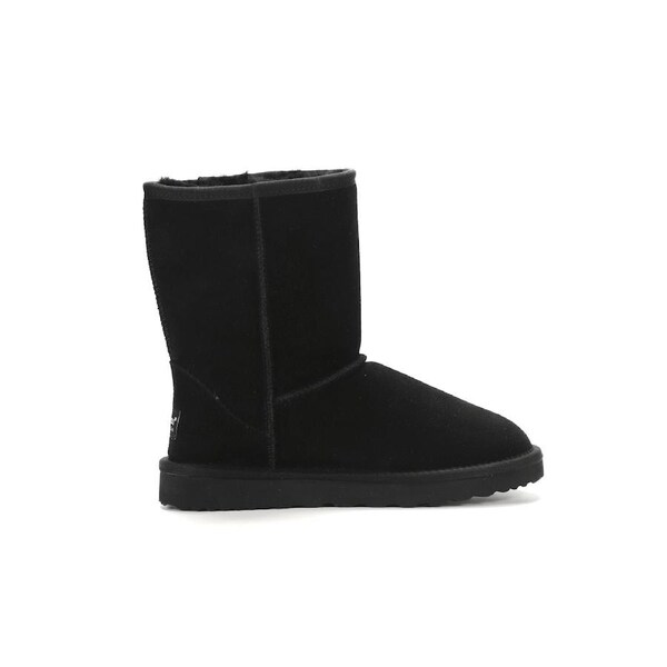 AUS WOOLI UGG Cronulla Sheepskin Mid Calf Boots In Black AU WOMEN 8/AU MEN 6