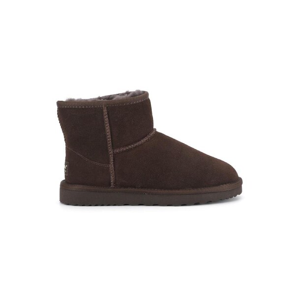 AUS WOOLI UGG Bondi Sheepskin Short Ankle Boots In Chocolate AU WOMEN 7/AU MEN 5