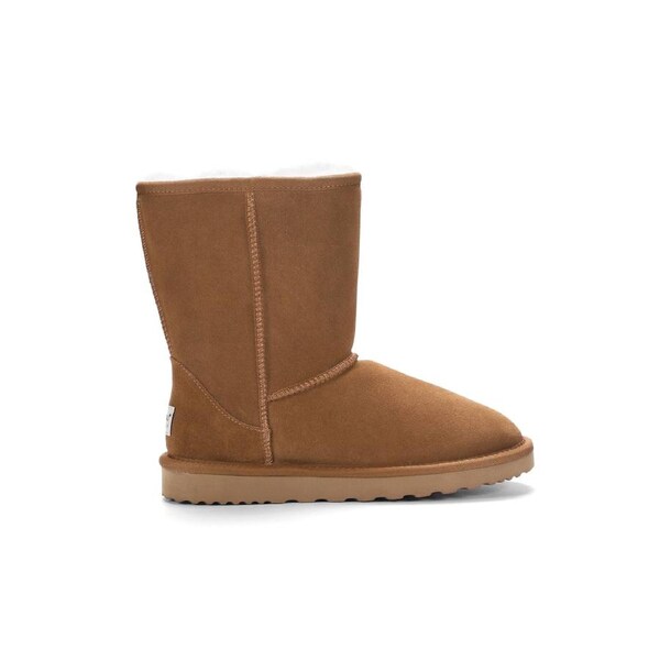 AUS WOOLI UGG Cronulla Sheepskin Mid Calf Boots In Chestnut/Tan AU WOMEN 10/AU MEN 8