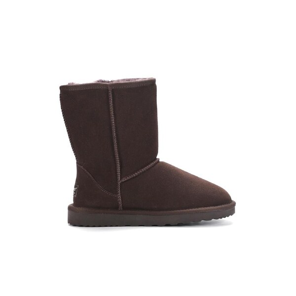 AUS WOOLI UGG Cronulla Sheepskin Mid Calf Boots In Chocolate AU WOMEN 6/AU MEN 4