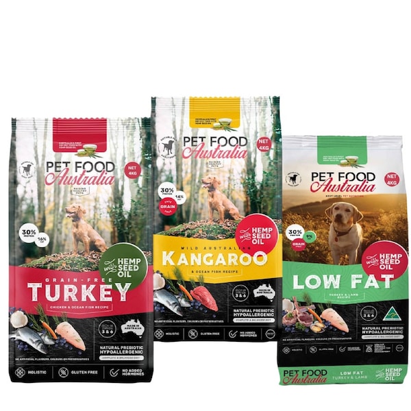 Pet Food Australia Variety Pack (Bundle) Small Kibble (3x4kg bags)
