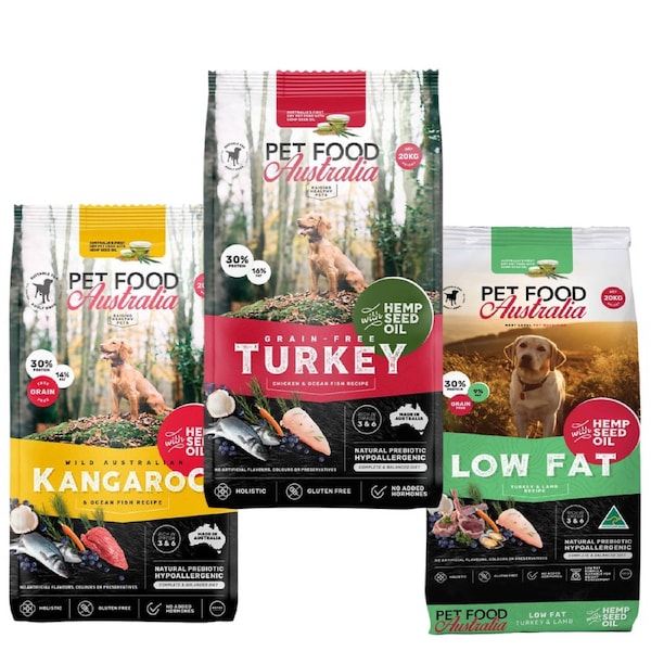 Pet Food Australia Variety Pack (Bundle) Large Kibble (3x20kg bags)