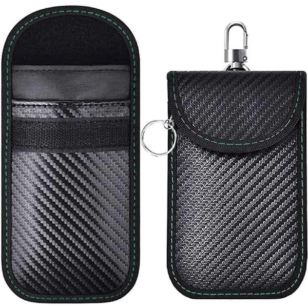 RF Blocking Key Fob - Water-resistant Faraday Pouch x2 Key Fob