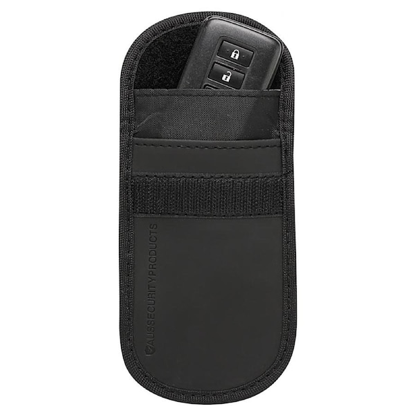 Aus Security Key Fob Water-resistant RF Blocking Faraday Pouch Black / X1 Fob