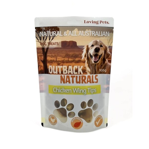 Loving Pets Chicken Wing Tips Dog Treats 100gm 100g