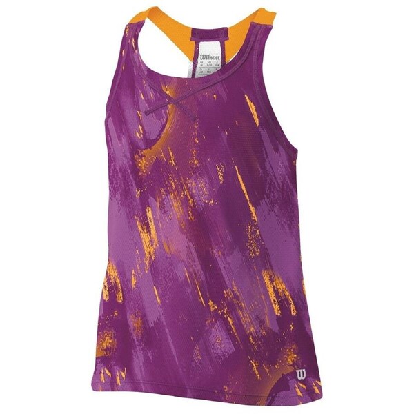 Wilson Girls SP Painted Print Mesh BF Tank Top Tennis Sports Kids X-Small
