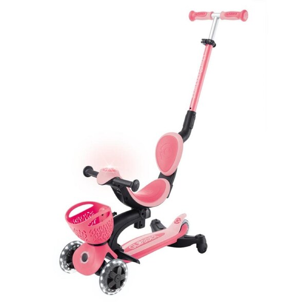 Globber GO UP BABY Lights 360 Scooter - Pastel Pink / Deep Pastel Pink Pastel Pink/Deep Pastel Pink