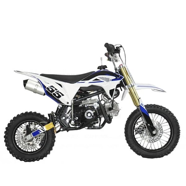 MW 2022 90cc Semi Auto Dirt Bike Small Wheel Blue Blue