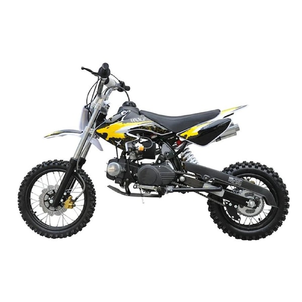 MW 125cc Dirt Bike Small Wheel Yellow Yellow
