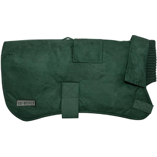 Ruff n Rugged Suedette Trench Dog Coat Moss X-Small / Moss