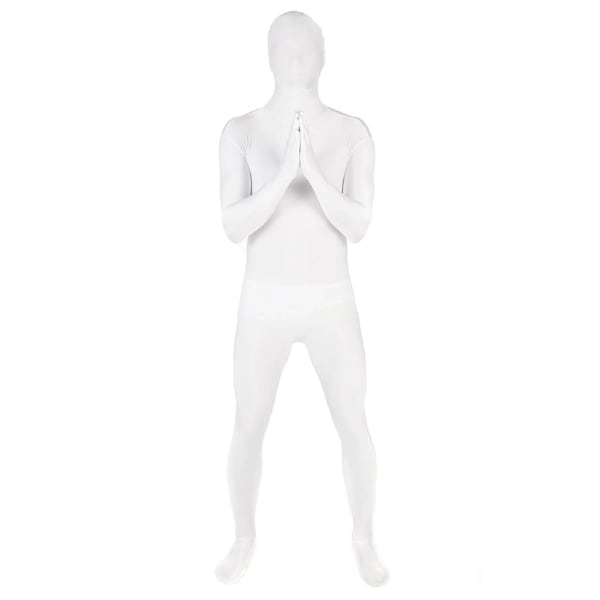 Kids Adult White Morphsuit Costume Invisible Man Second Skin Cosplay XL