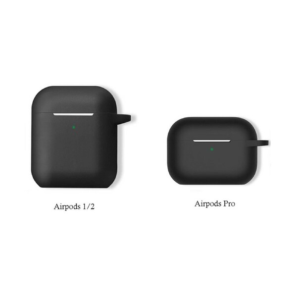 For Apple Airpods 1 2 Headphone Case Silicone Cover Gel Skin Black