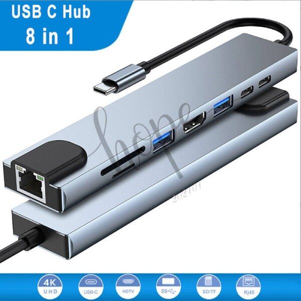 6in1/8in1/11in1 USB-C Type C Hub HDMI USB 3.0 HUB Adapter For MacBook Pro iPad Type C 8 in 1 Hub