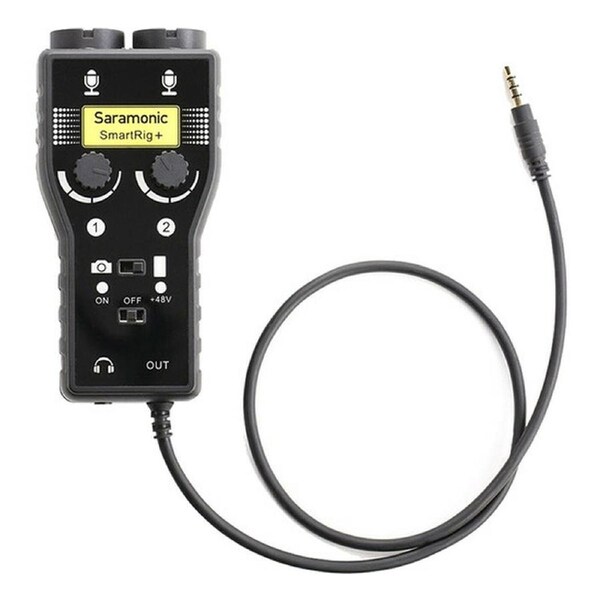 Saramonic SmartRig+ 2-Channel Universal XLR Microphone Audio Adapter for both camera & smartphone Black