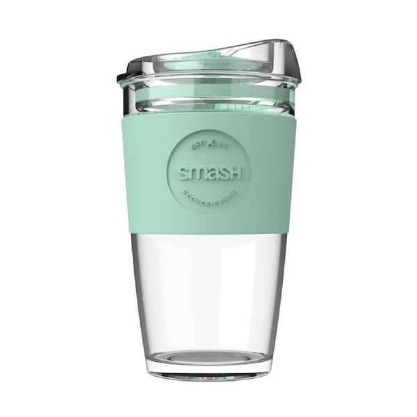 Smash: OG Glass Coffee Cup - 450ML - Moss Moss / 450ML