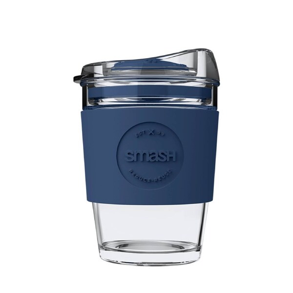 Smash: OG Glass Coffee Cup - 340ML - Indigo Indigo / 340ML