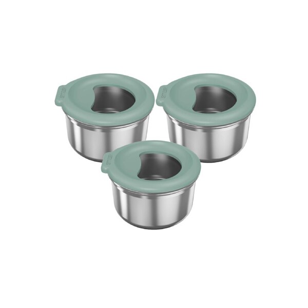 Smash: Plastic Free Snack & Dip Pot - 3x 60ML - Moss Moss / 60ML