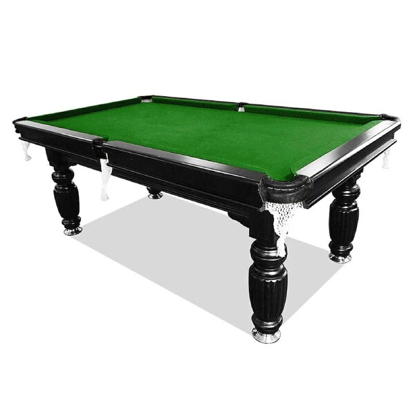 Eeeza Frame Slate Billiard Pool Table with Full Accessories for Home, Black, 7Ft Green