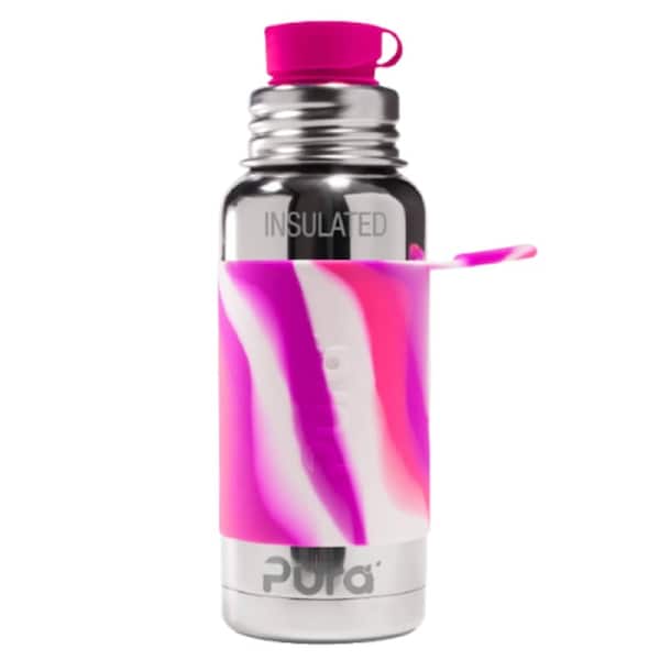 Pura Big Mouth(R) Sport 475ml Insulated Stainless Steel Bottle Pink Swirl