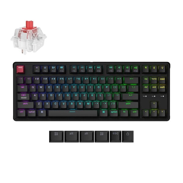 Keychron C3 Pro 8K QMK Wired Custom Mechanical Keyboard Keychron Super Red Switch