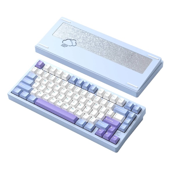 WOBKEY Rainy 75 Aluminum RGB Wireless Mechanical Keyboard Electro Blue Pro / Cocoa Switch