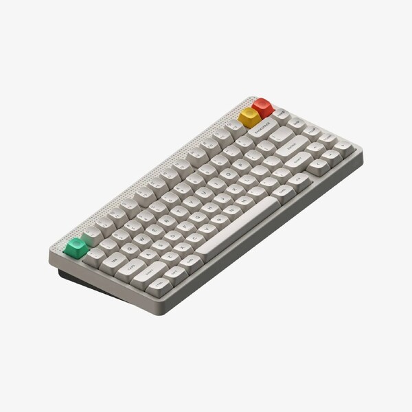 NuPhy Node75 High-Profile Wireless Mechanical Keyboard Lunar White / Brown Max Switch