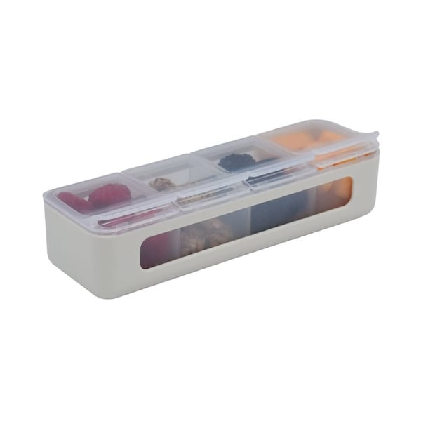 Melii Luxe 4 Compartment Snackle Box - Ivory Ivory