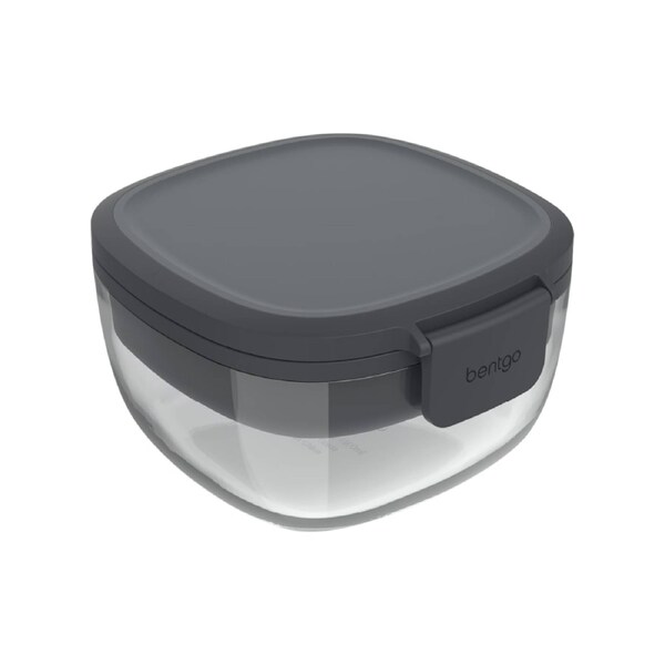 Bentgo All-In-One Glass Salad Container - Dark Grey Dark Grey