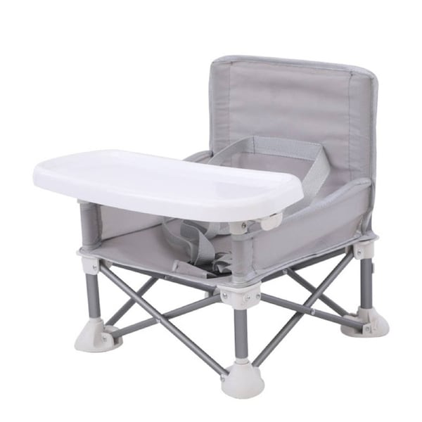Children folding chair baby dining table portable outdoor folding chair multifunctional baby dining chair Grey