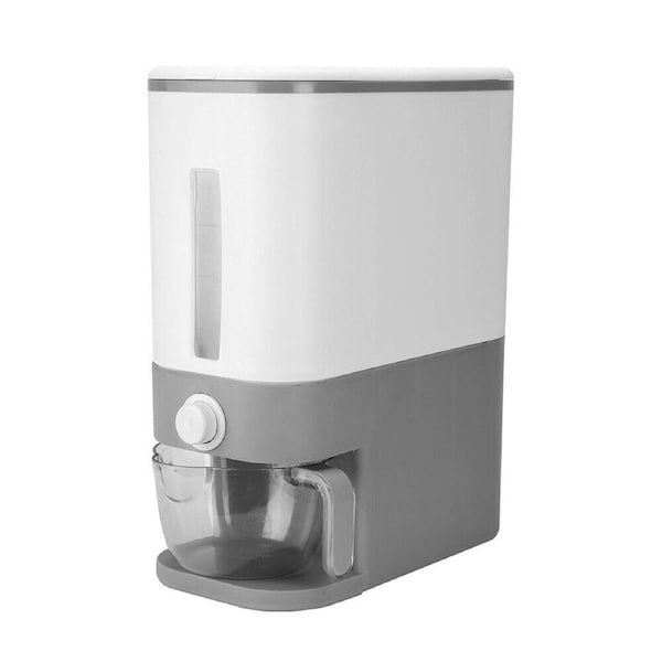 Rice Storage Container with Airtight Lid Ideal for Kitchen Organization Gray