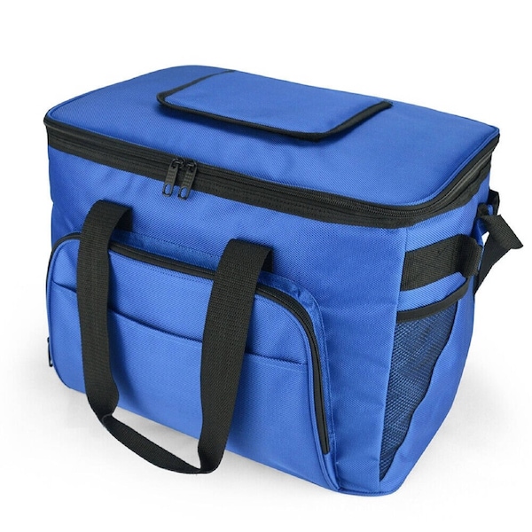 Insulated Cooler Bag 36L Thermal Picnic Outdoor Camping Bag Blue