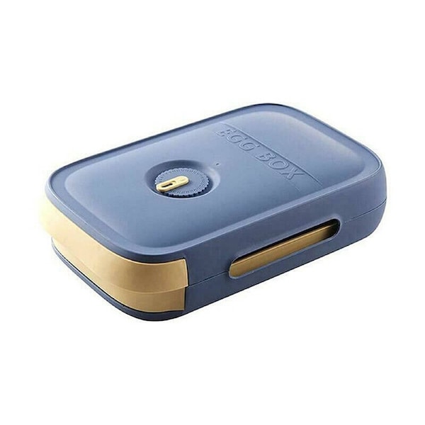 Egg Storage Drawer Type Tray Fruit and Food Kitchen Container Blue