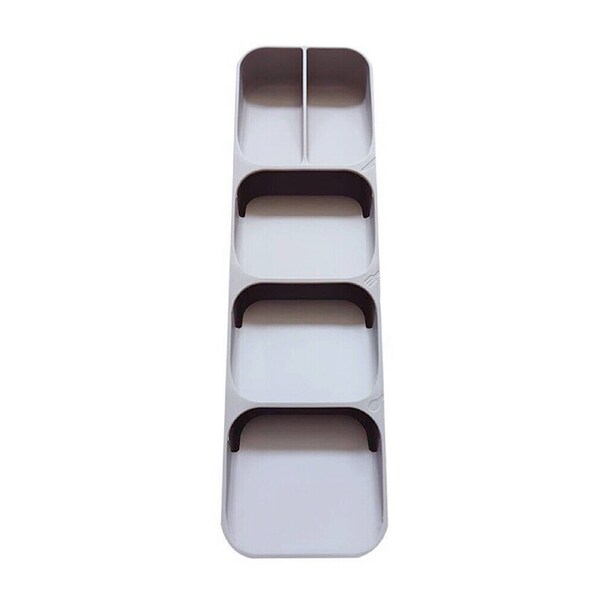 Kitchen Drawer Cutlery Organiser Tray Divider for Utensils Grey